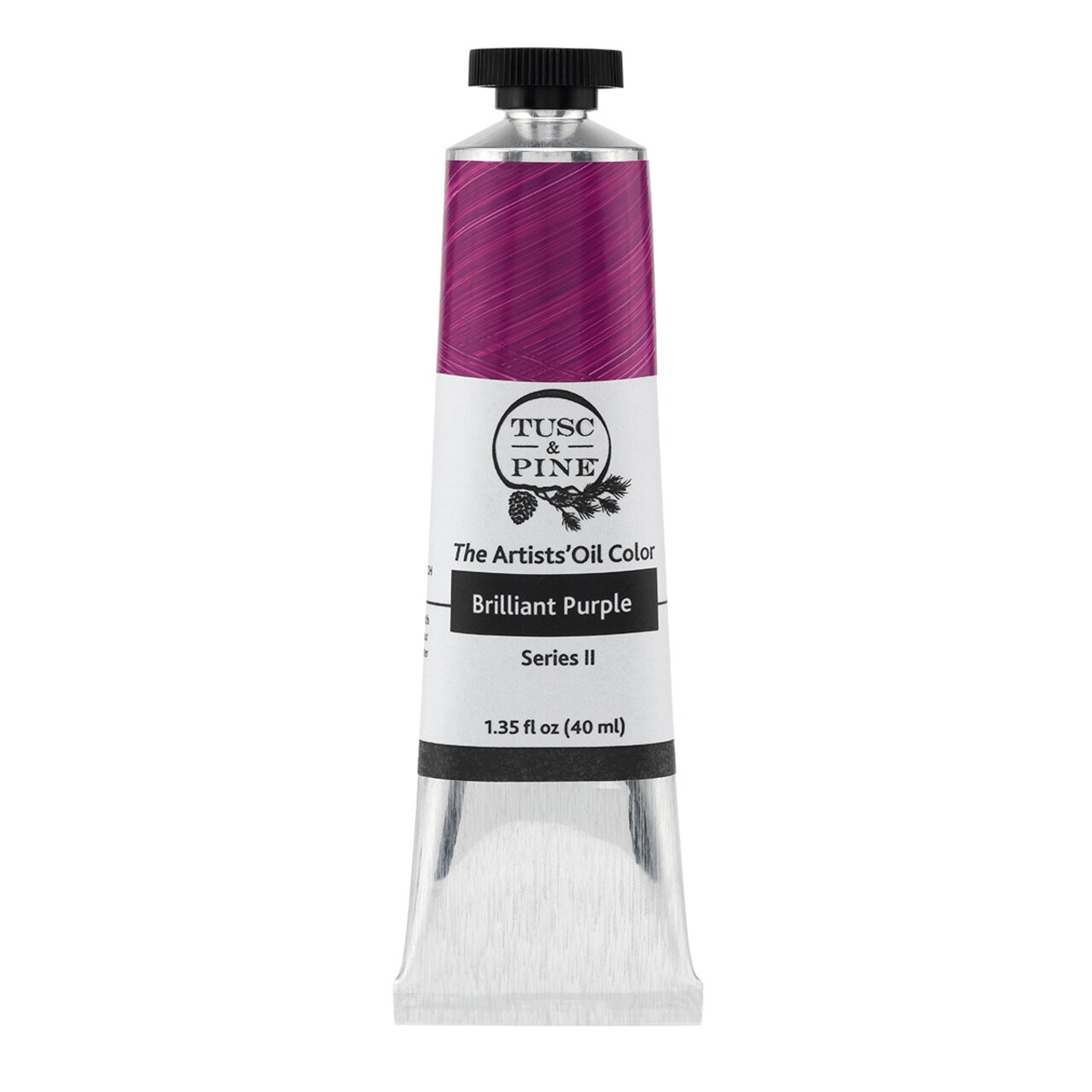 Tusc & Pine Artist Oil Paint - Brilliant Purple, 40 ml, Non-Yellowing, Rich & Creamy Consistency, Maximum Pigment Load, Small Batch Milled Oil Paints Made in the USA for Professional Artists